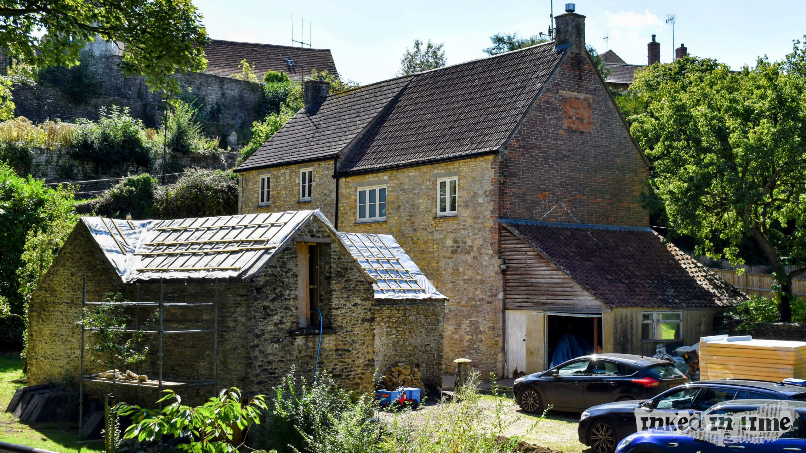 Abbey Mill near Station Yard in Malmesbury. Friday the 16th of August 2024.